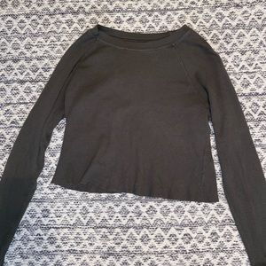 Long Sleeve Cropped Olive Green Pacsun Shirt